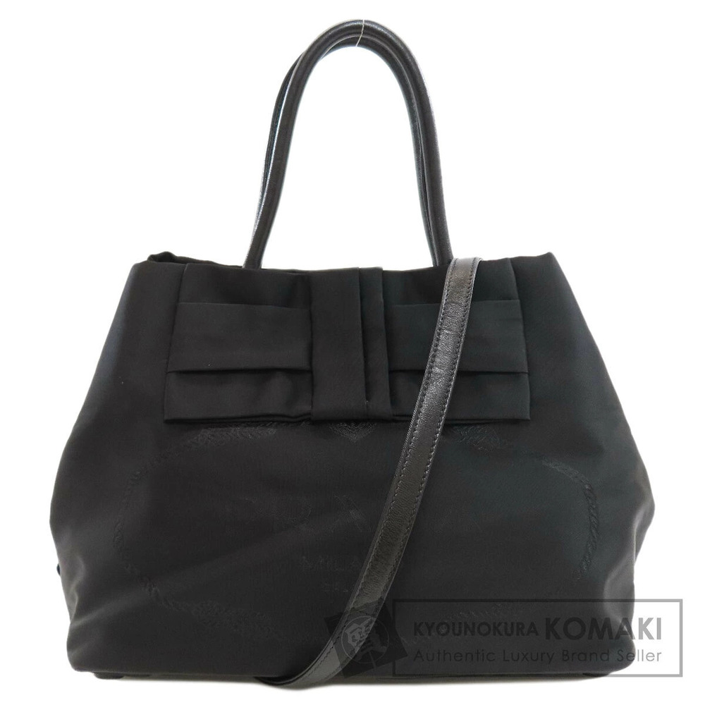 Prada Fiocco 2Way Shoulder Bag Black